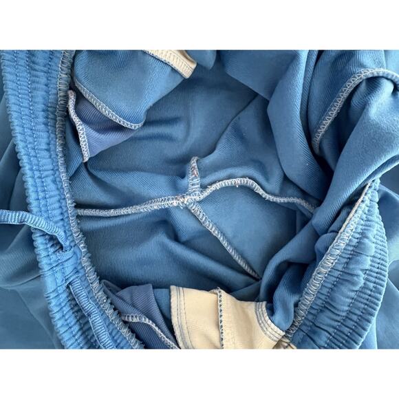 Y2K Puma Tracksuit 2 Piece Jacket Sweatpants Women’s Sz Medium Cream & Blue - Picture 9 of 16